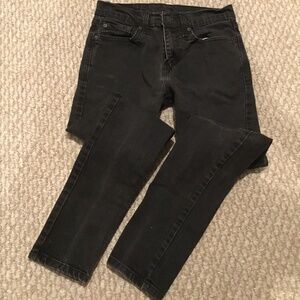 Levi Strauss 512 Slim Taper Black Denim Jeans; Men’s  Sz 28 x 30